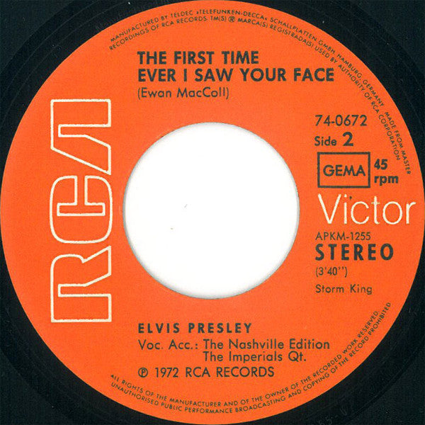 Elvis Presley : An American Trilogy (7", Single)