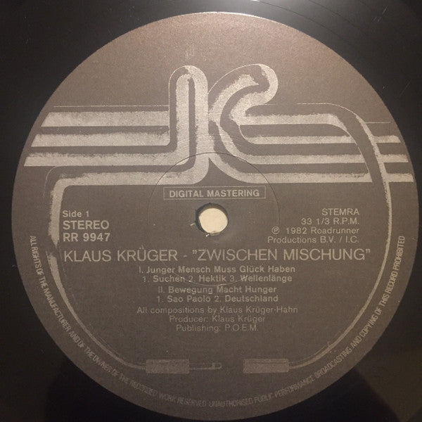 Klaus Krüger : Zwischenmischung (LP, Album)