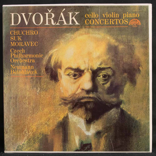 Dvořák* – Chuchro*, Suk*, Moravec*, Czech Philharmonic Orchestra*, Neumann*, Bělohlávek* : Cello Violin Piano Concertos (3xLP, Comp + Box)