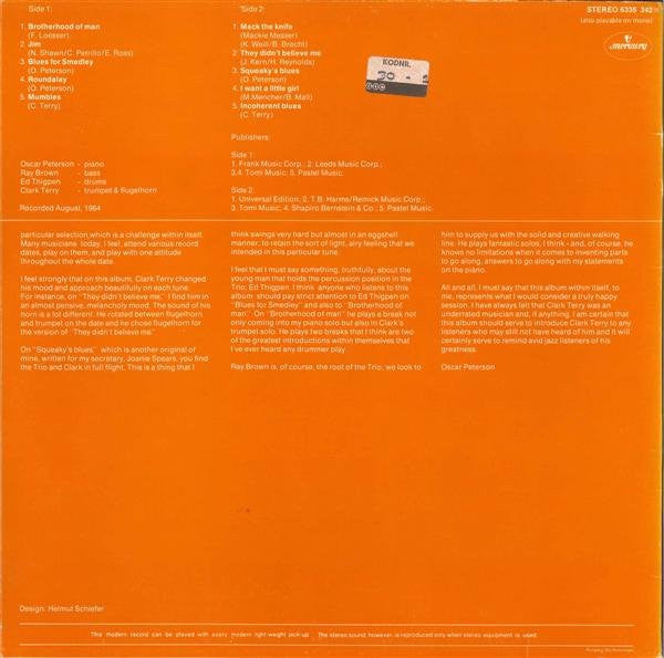 The Oscar Peterson Trio With Clark Terry : Oscar Peterson Trio With Clark Terry (LP, RE)