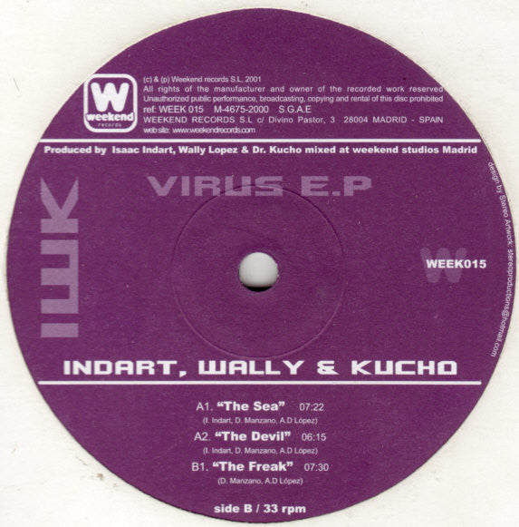 Indart*, Wally & Kucho* : Virus E.P (12", EP)