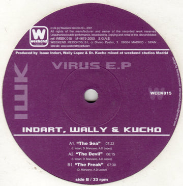 Indart*, Wally & Kucho* : Virus E.P (12", EP)