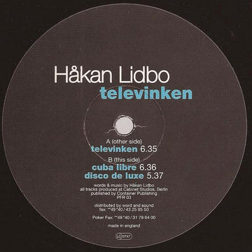 Håkan Lidbo : Televinken (12")