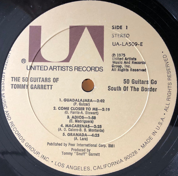 The 50 Guitars Of Tommy Garrett : The Very Best Of - 50 Guitars Go South Of The Border (LP, Comp)