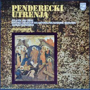 Krzysztof Penderecki, Soliści Filharmonii Narodowej Und Chór Filharmonii Narodowej, Orkiestra Symfoniczna Filharmonii Narodowej, Andrzej Markowski : Utrenja - Gesamtaufnahme (Box, Album + 2xLP)