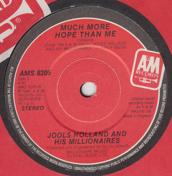 Jools Holland And His Millionaires : Pineapple Chunk (7")