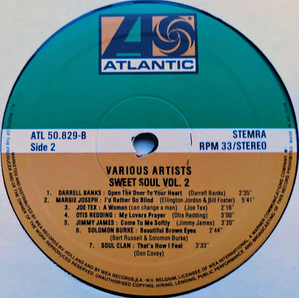 Various : Sweet Soul  Volume Two (LP, Comp)