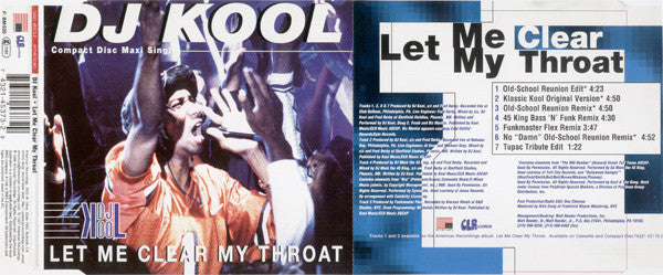 DJ Kool : Let Me Clear My Throat (CD, Maxi)