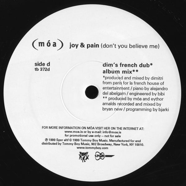(móa) : Joy & Pain (Don't You Believe Me) (2x12")