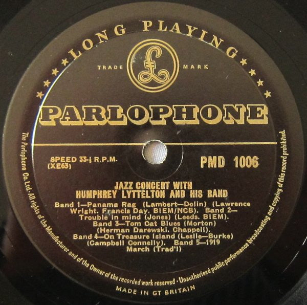 Humphrey Lyttelton And His Band : Jazz Concert (10")