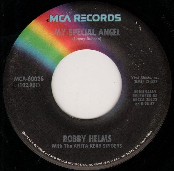 Bobby Helms : My Special Angel / Fraulein (7", Single, RE, Pin)