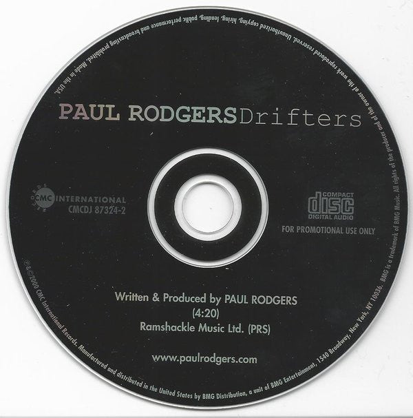 Paul Rodgers : Drifters (CD, Single, Promo)