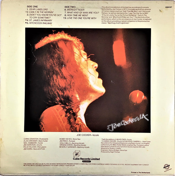 Joe Cocker : Joe Cocker Live In L.A. (LP, Album)