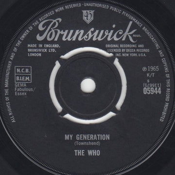 The Who : My Generation (7", Single)