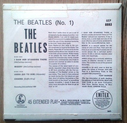 The Beatles : The Beatles (No. 1) (7", EP, Mono)