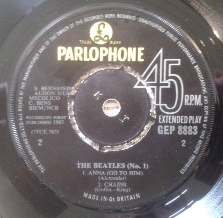 The Beatles : The Beatles (No. 1) (7", EP, Mono)