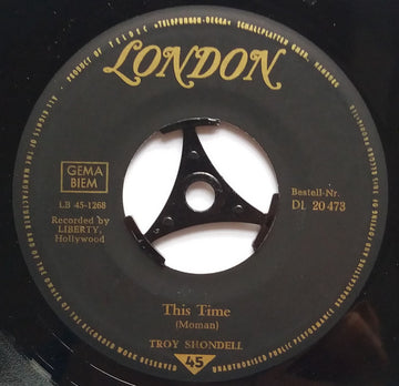 Troy Shondell : This Time (7", Single)