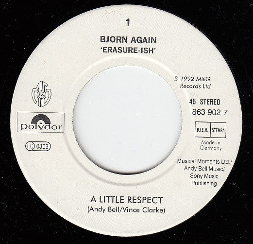 Bjorn Again : Erasure-ish (7", Single)