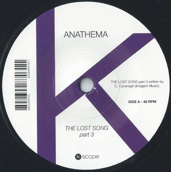 Anathema : The Lost Song (Part 3) (7", Single, Ltd)