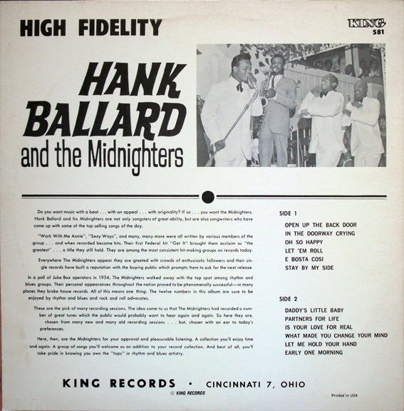 Hank Ballard And The Midnighters* : Hank Ballard And The Midnighters (LP, Album, RE)