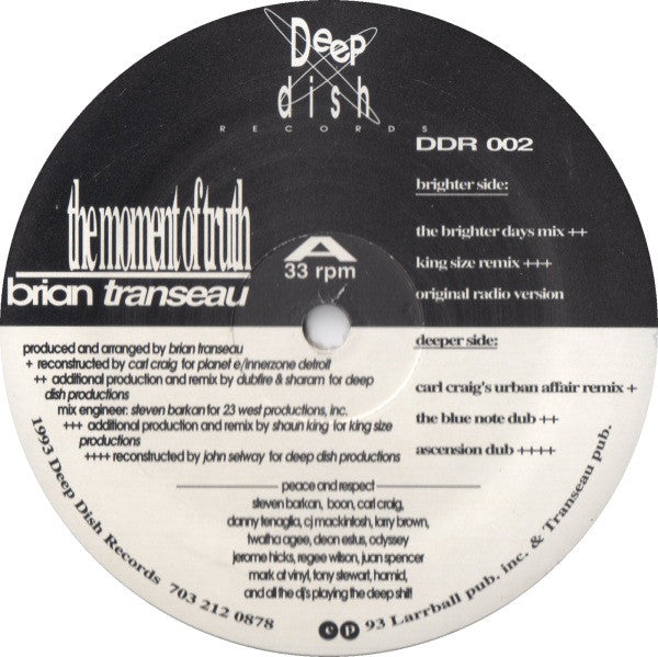 Brian Transeau : The Moment Of Truth (12")