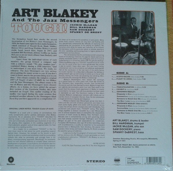 Art Blakey & The Jazz Messengers : Tough! (LP, Album, Ltd, RE, RM)