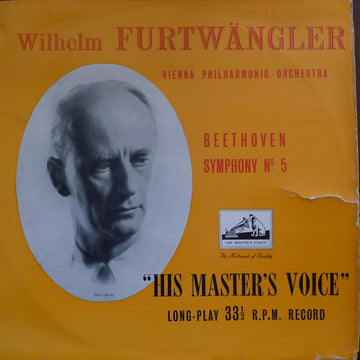 Wilhelm Furtwängler, Wiener Philharmoniker - Ludwig van Beethoven : Symphony Nº 5 (LP, Mono)