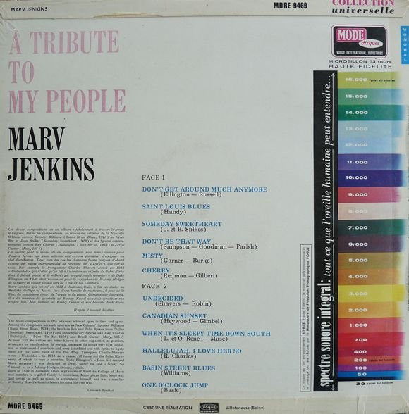 Marv Jenkins* : A Tribute To My People (LP)