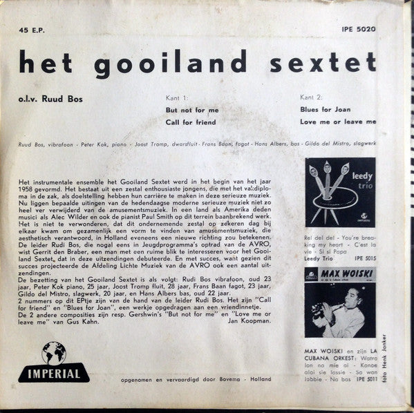 Het Gooiland Sextet : Gooiland Sextet (7", EP)