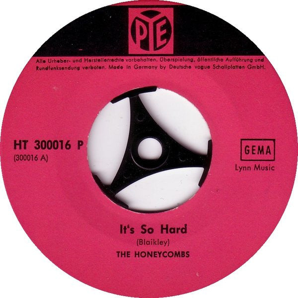 The Honeycombs : It's So Hard / I Fell In Love (7", Single)