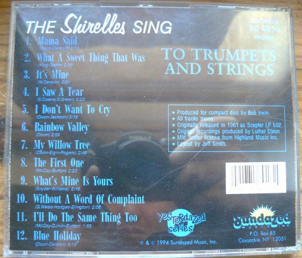 The Shirelles : The Shirelles Sing To Trumpets And Strings (CD, Album, Mono, RE)
