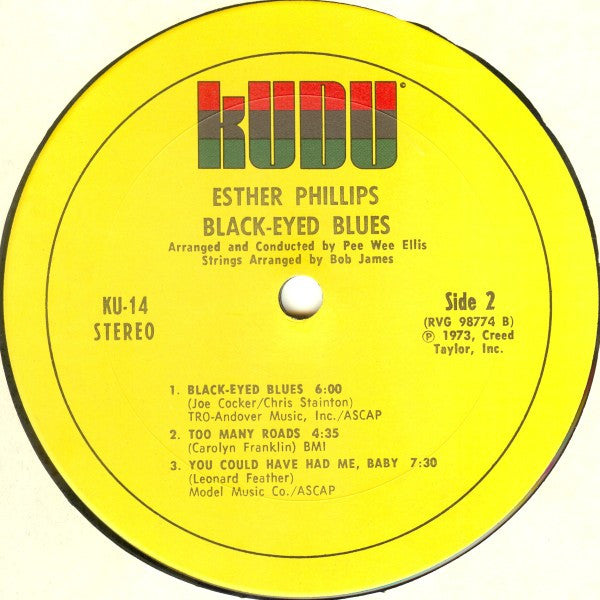 Esther Phillips : Black-Eyed Blues (LP, Album)
