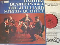 Béla Bartók - Juilliard String Quartet : String Quartets Nos. 3 & 4 (LP, Album, RE)