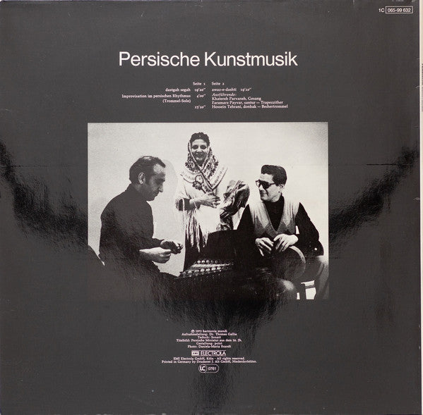 Faramarz Payvar Und Sein Ensemble* : Persische Kunstmusik (LP, Album, RE)