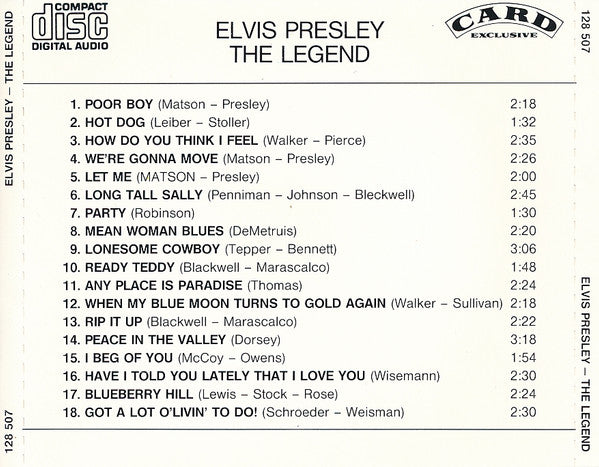 Elvis Presley : The Legend (CD, Comp)
