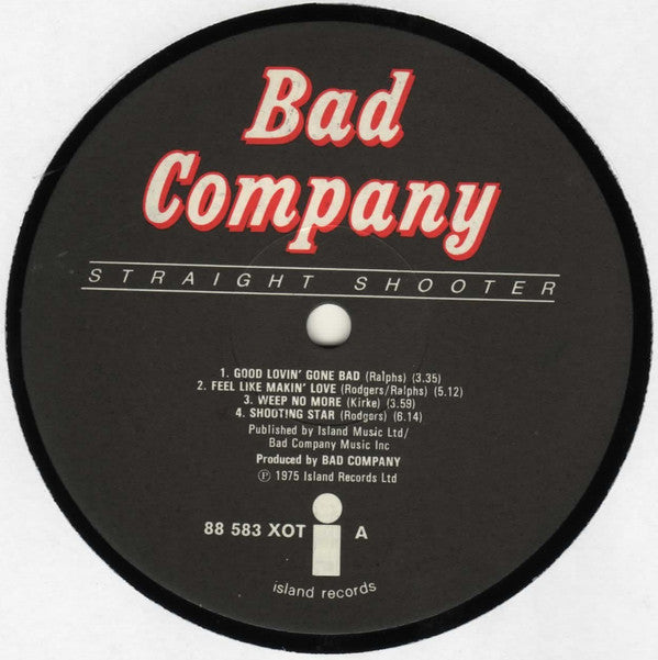 Bad Company (3) : Straight Shooter (LP, Album)