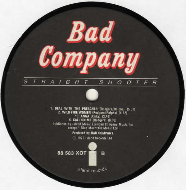 Bad Company (3) : Straight Shooter (LP, Album)