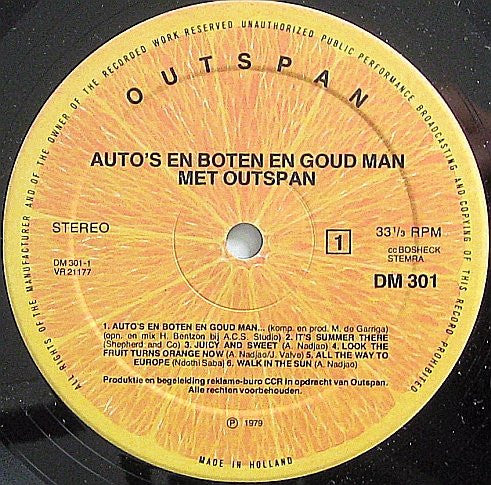 No Artist : Auto's En Boten En Goud Man Met Outspan (LP)