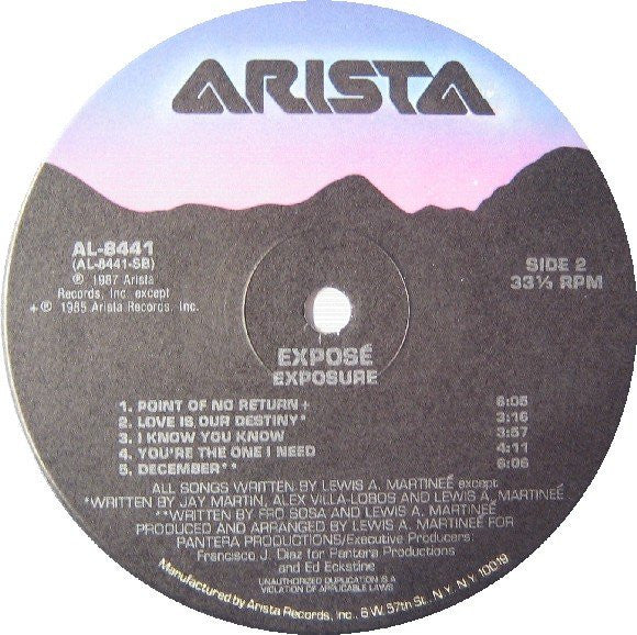Exposé : Exposure (LP, Album, RCA)