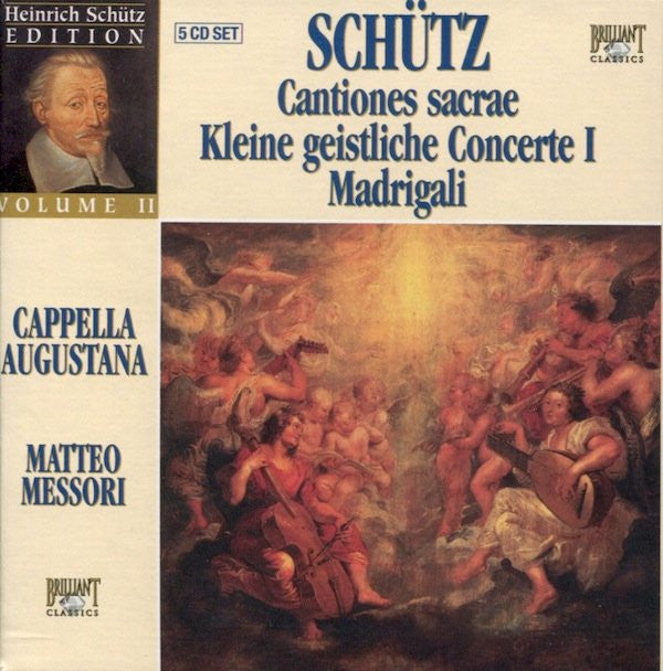 Heinrich Schütz, Cappella Augustana, Matteo Messori : Cantiones Sacrae - Kleine Geistliche Concerte I - Madrigali (5xCD + Box, Car)