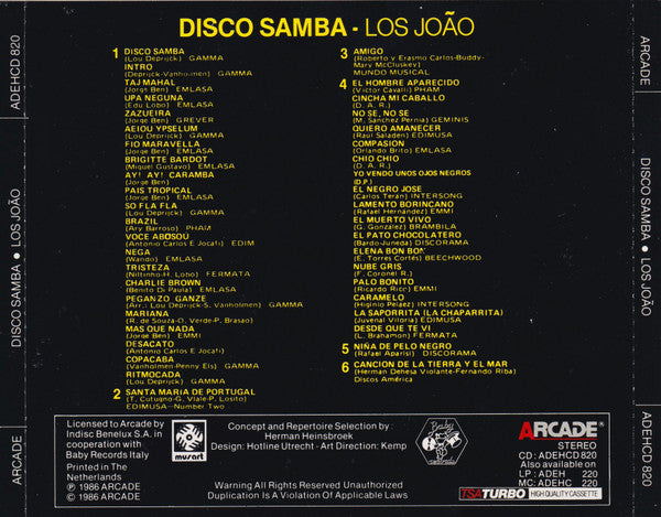 Los João : Disco Samba (CD)