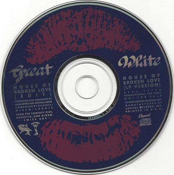 Great White : House Of Broken Love (CD, Single, Promo)