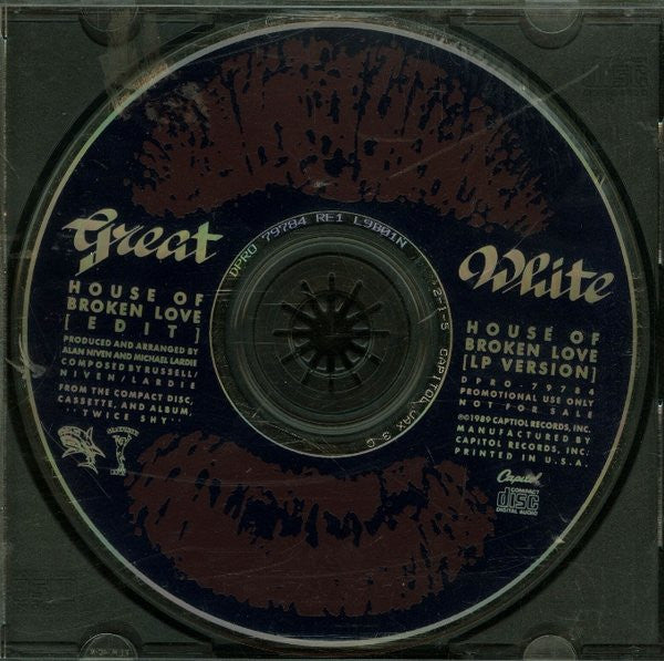 Great White : House Of Broken Love (CD, Single, Promo)