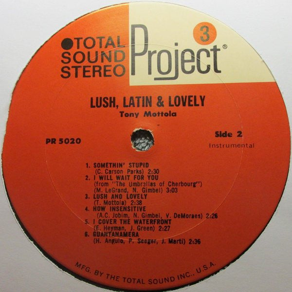 Tony Mottola : Lush, Latin & Lovely (LP, Album)