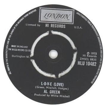 Al Green : L-O-V-E (Love)  (7", Single)