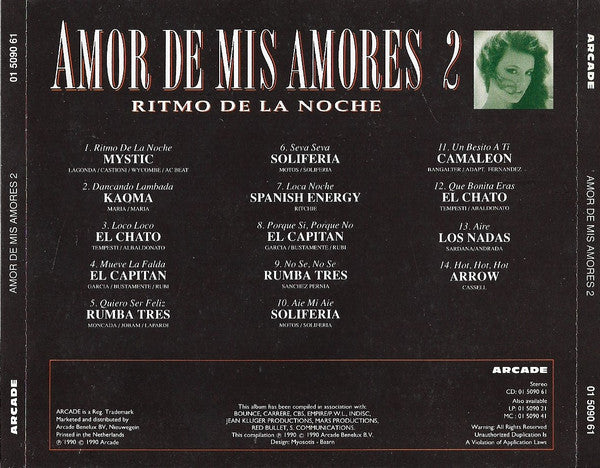 Various : Amor De Mis Amores 2: Ritmo De La Noche (CD, Album, Comp)