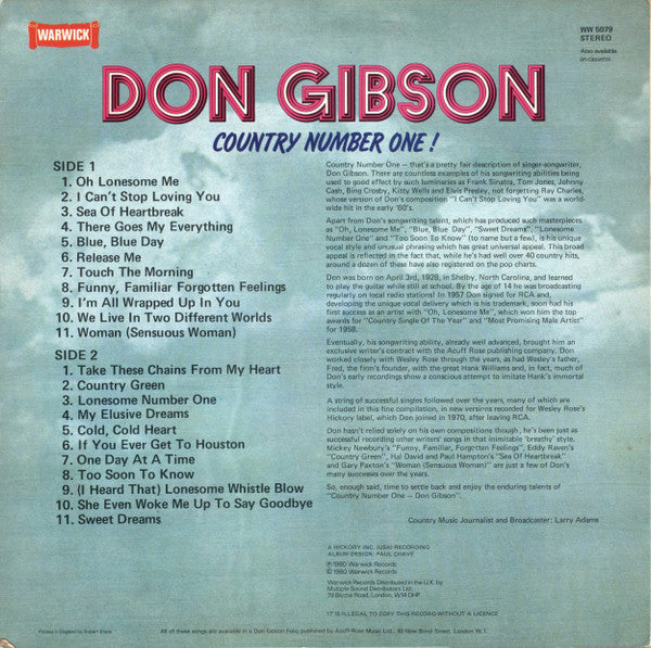 Don Gibson : Country Number One ! (LP, Comp)