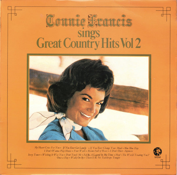 Connie Francis : Connie Francis Sings Great Country Hits Vol 2 (LP, Comp)