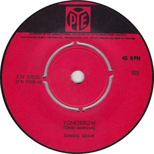 Sandie Shaw : Tomorrow  (7", Single)