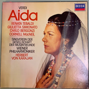 Renata Tebaldi, Giuseppe Verdi, Carlo Bergonzi, Giulietta Simionato, Cornell MacNeil, Herbert von Karajan, Wiener Philharmoniker : Aida (3xLP, RE + Box)